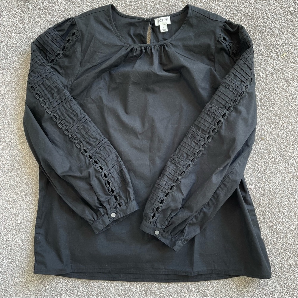 J. Crew Factory Eyelet Sleeve Blouse